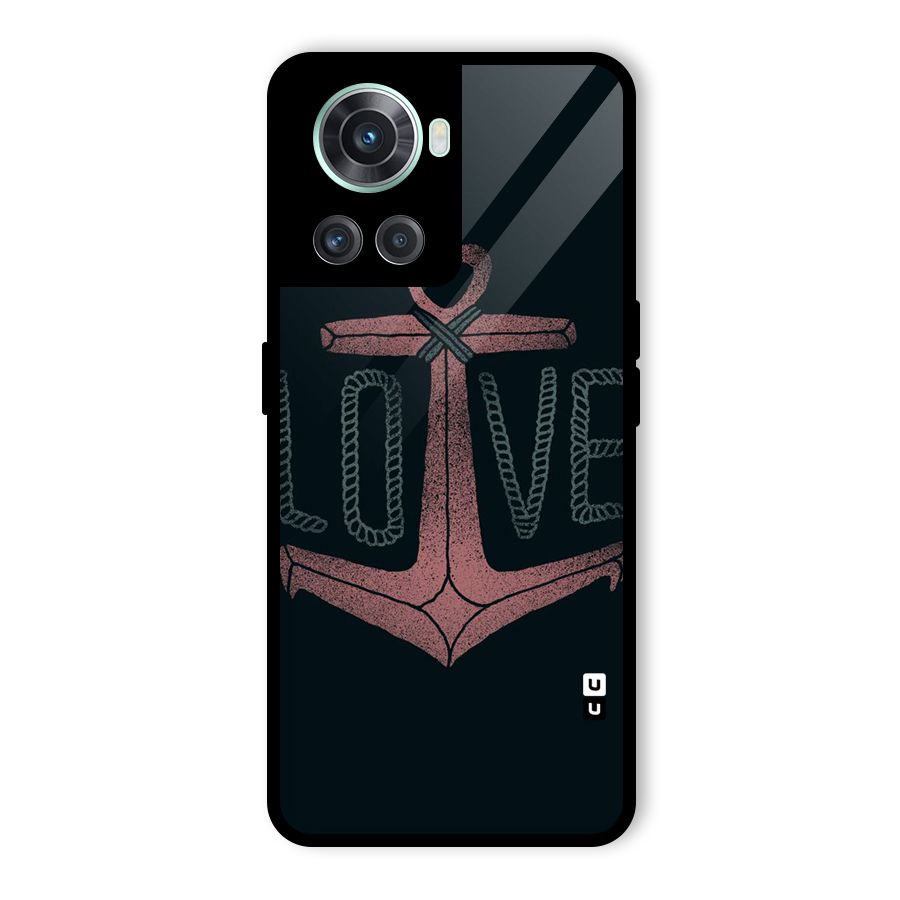 Love Anchor Form Glass Back Case for OnePlus 10R