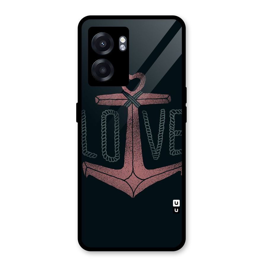 Love Anchor Form Glass Back Case for Oppo K10 (5G)