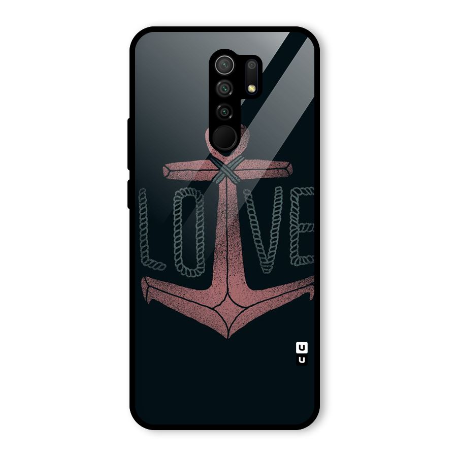 Love Anchor Form Glass Back Case for Poco M2