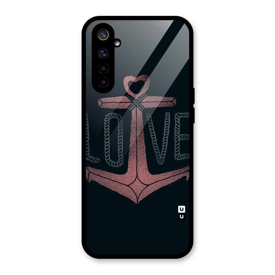 Love Anchor Form Glass Back Case for Realme 6