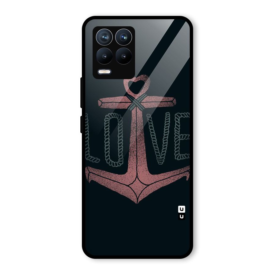 Love Anchor Form Glass Back Case for Realme 8