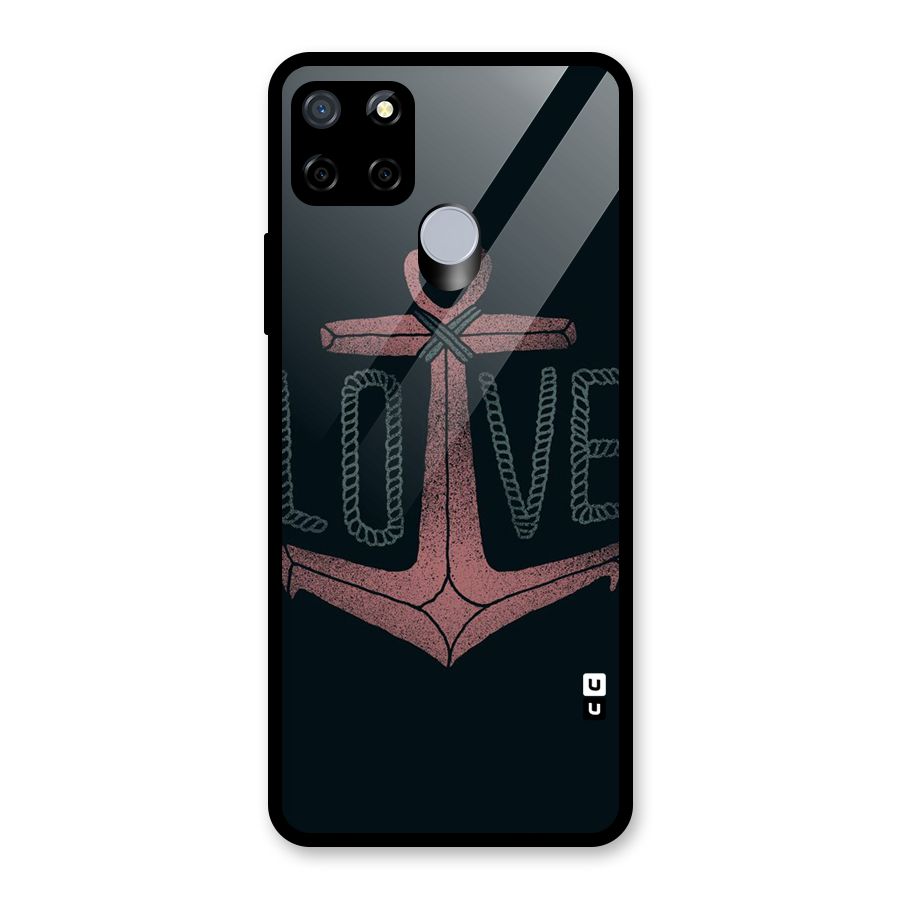 Love Anchor Form Glass Back Case for Realme C12