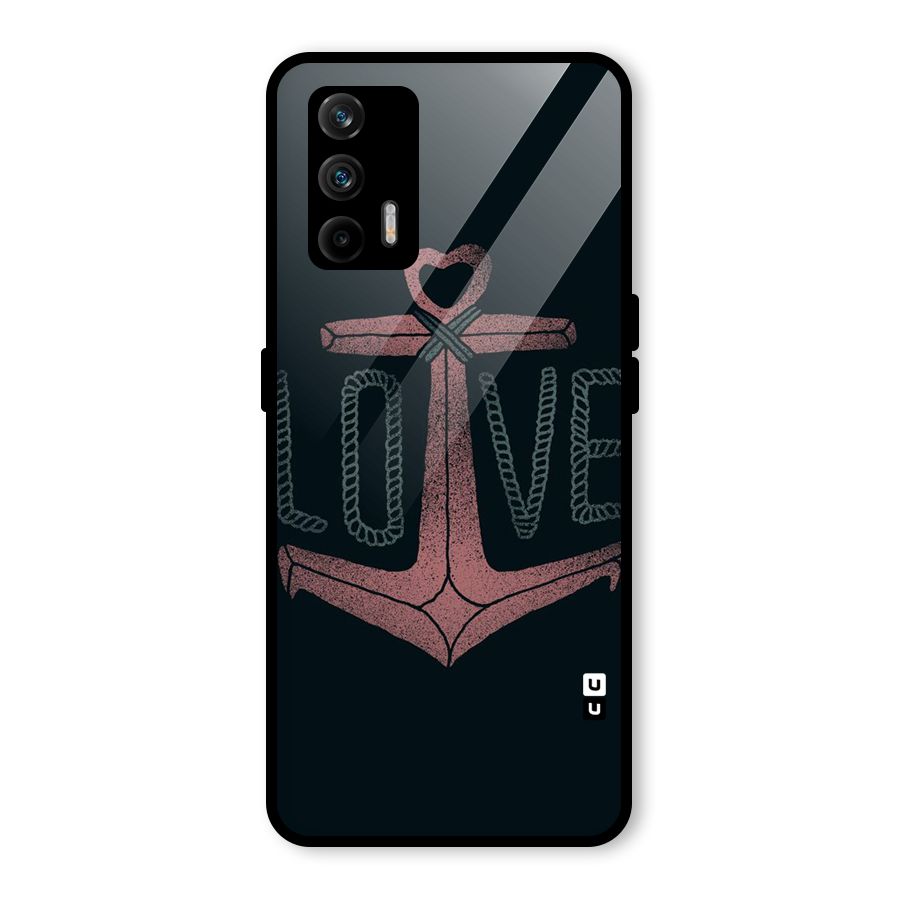 Love Anchor Form Glass Back Case for Realme GT 5G