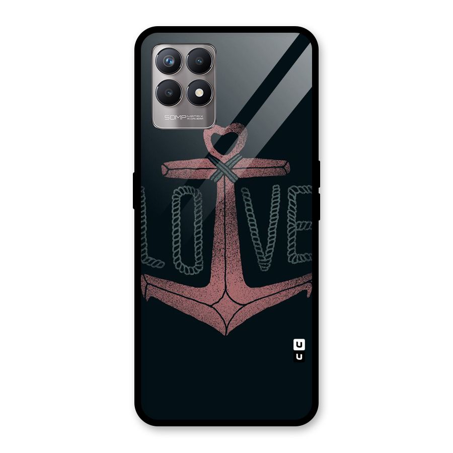 Love Anchor Form Glass Back Case for Realme Narzo 50