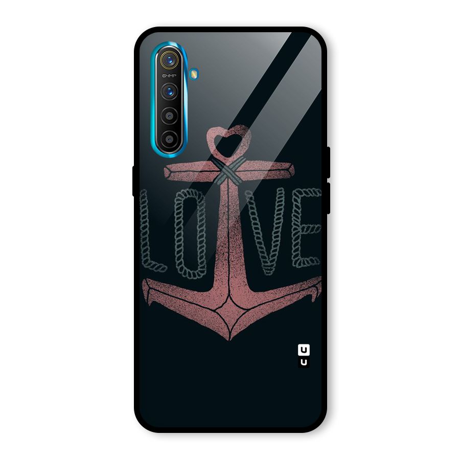 Love Anchor Form Glass Back Case for Realme X2