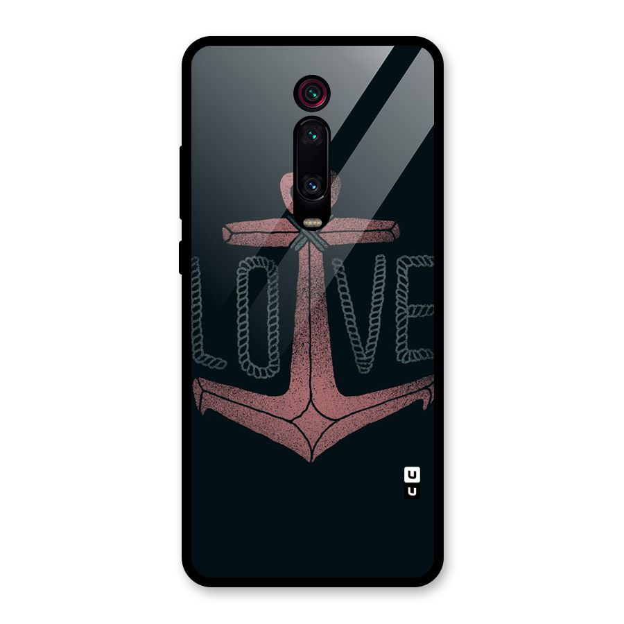 Love Anchor Form Glass Back Case for Redmi K20