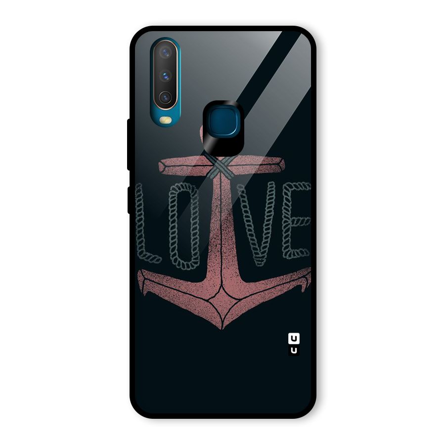 Love Anchor Form Glass Back Case for Vivo Y17