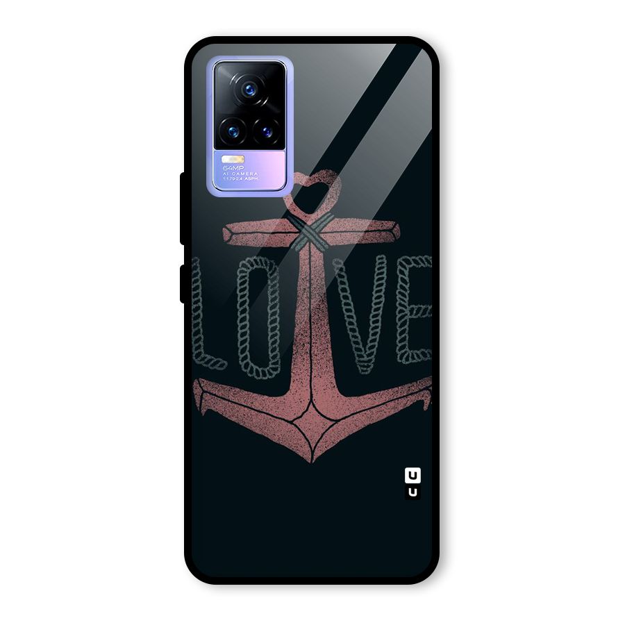 Love Anchor Form Glass Back Case for Vivo Y73