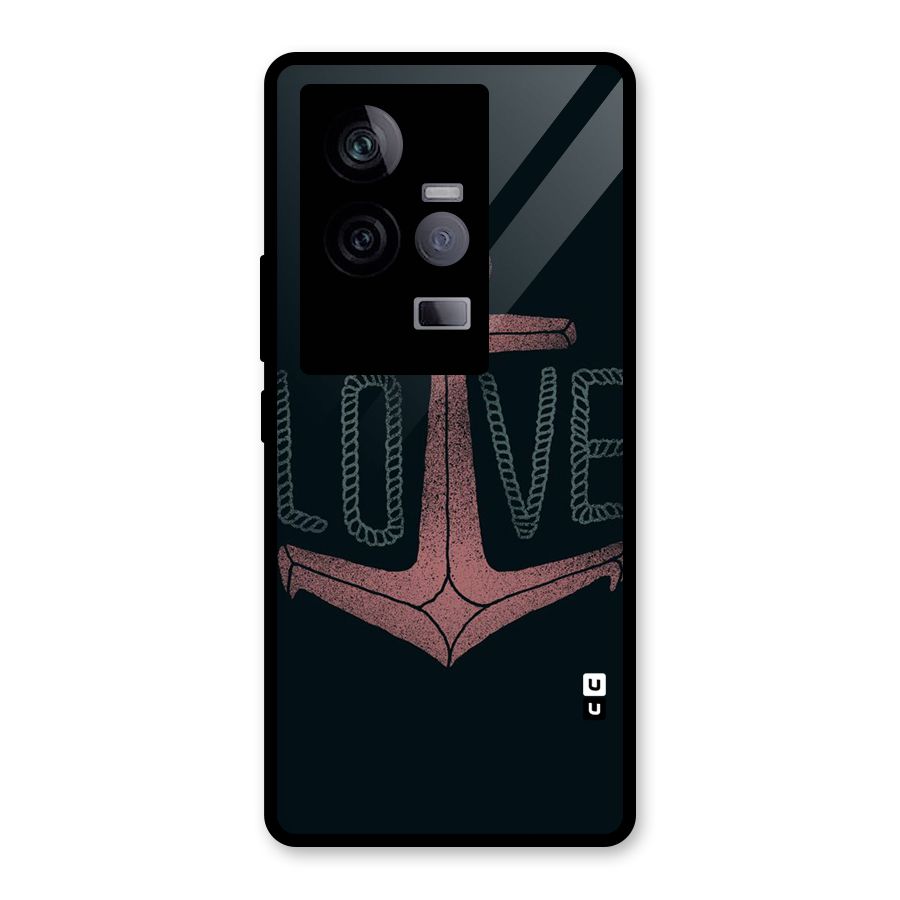 Love Anchor Form Glass Back Case for Vivo iQOO 11 5G