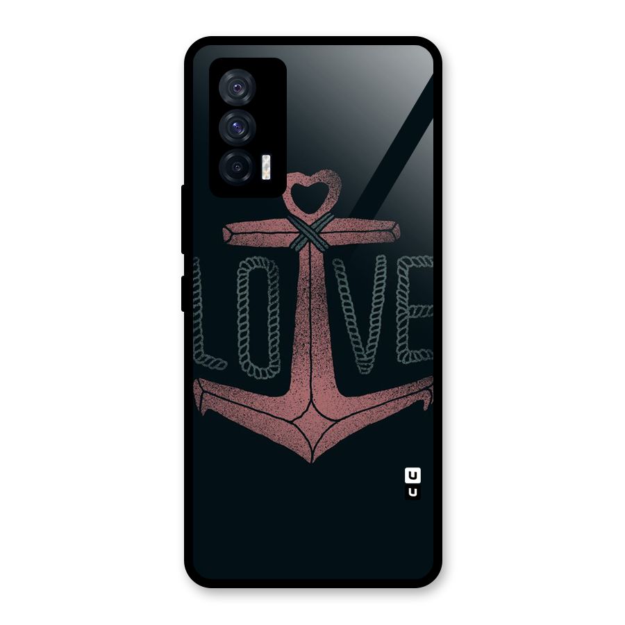 Love Anchor Form Glass Back Case for Vivo iQOO 7 5G