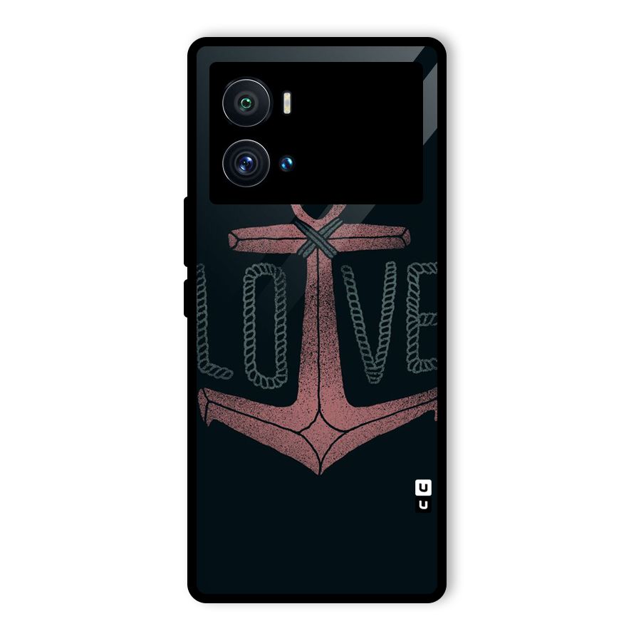 Love Anchor Form Glass Back Case for Vivo iQOO 9 Pro
