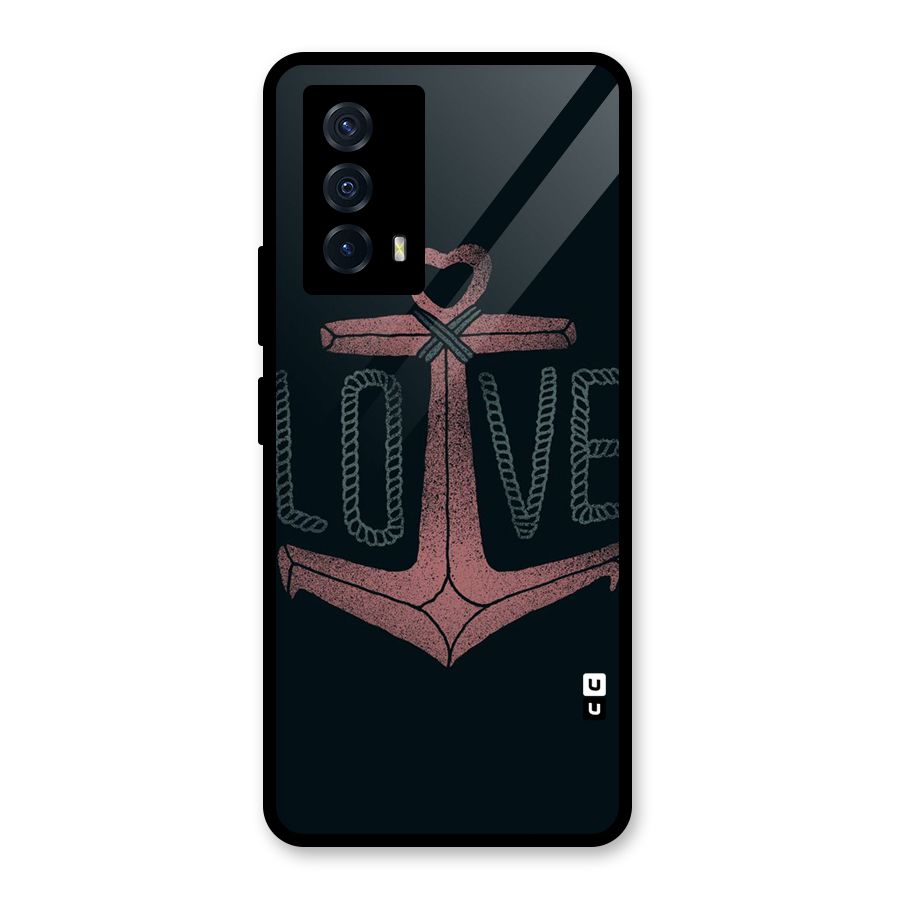 Love Anchor Form Glass Back Case for Vivo iQOO Z5
