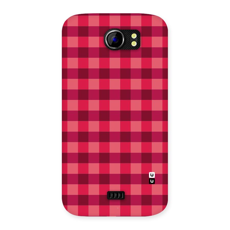 Love Checks Back Case for Micromax Canvas 2 A110