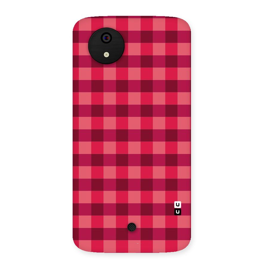 Love Checks Back Case for Micromax Canvas A1