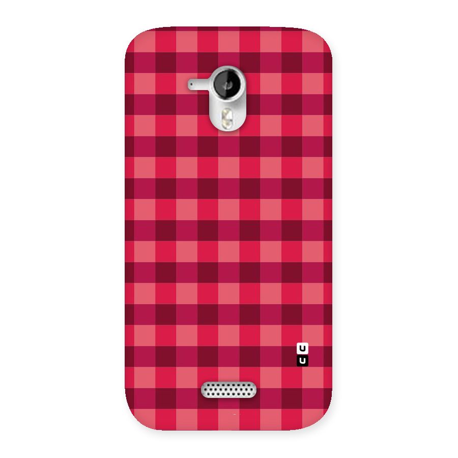 Love Checks Back Case for Micromax Canvas HD A116