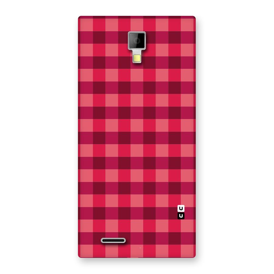 Love Checks Back Case for Micromax Canvas Xpress A99