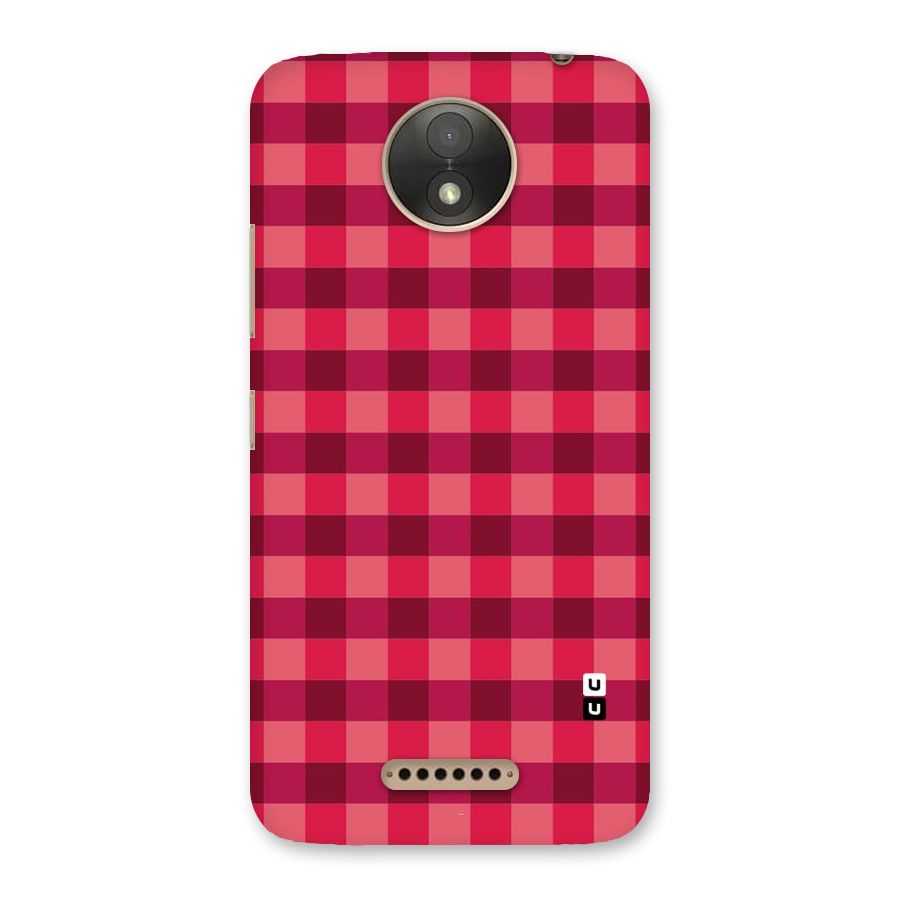 Love Checks Back Case for Moto C Plus
