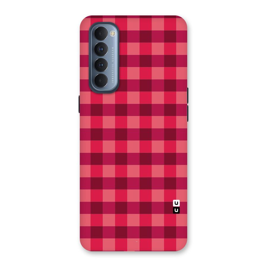 Love Checks Back Case for Reno4 Pro