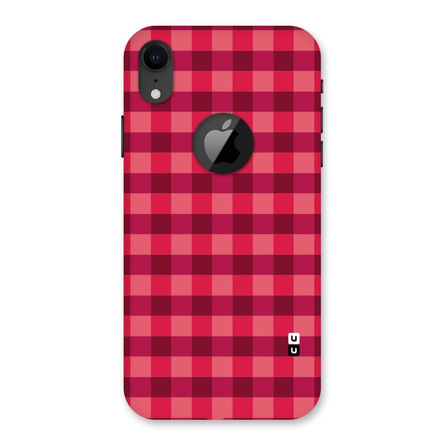 Love Checks Back Case for iPhone XR Logo Cut