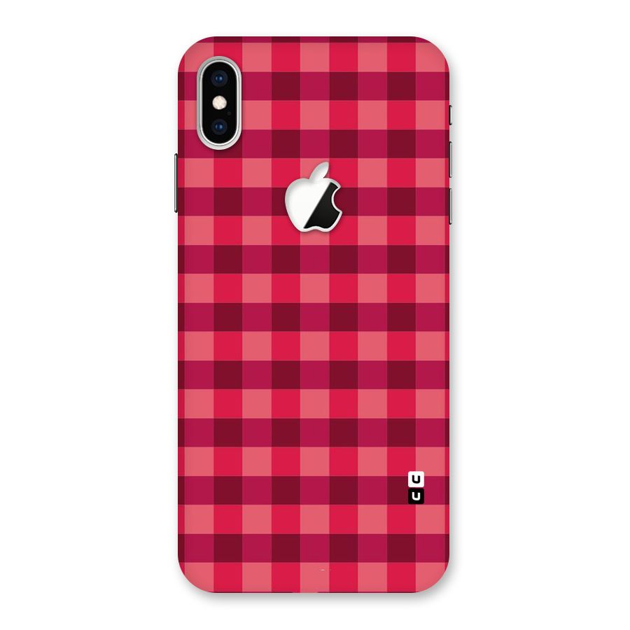 Love Checks Back Case for iPhone XS Max Apple Cut