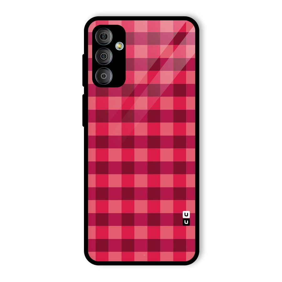 Love Checks Glass Back Case for Galaxy F23