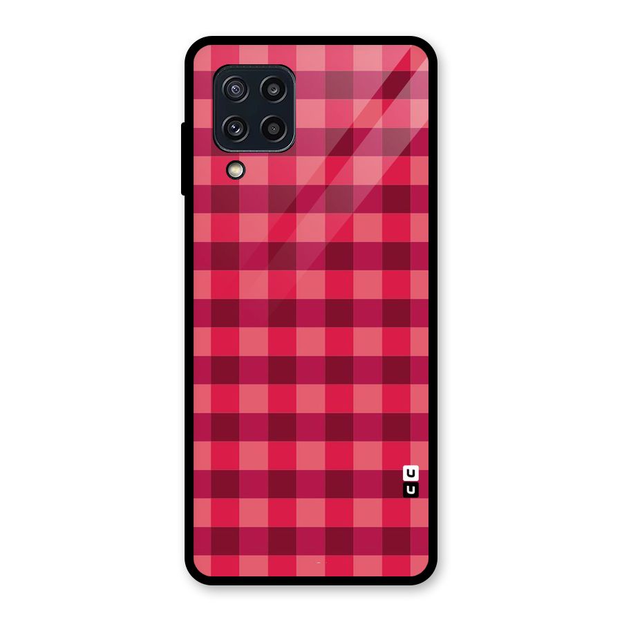 Love Checks Glass Back Case for Galaxy M32