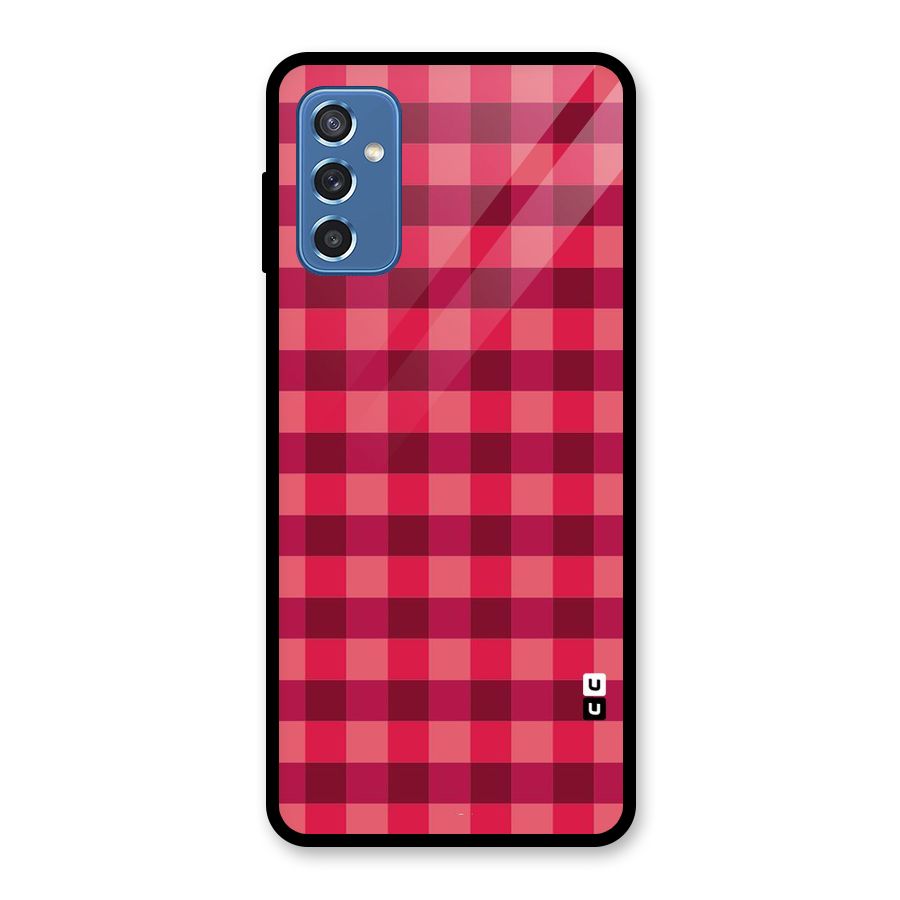 Love Checks Glass Back Case for Galaxy M52 5G