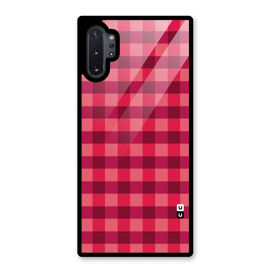 Love Checks Glass Back Case for Galaxy Note 10 Plus