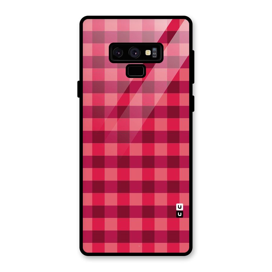 Love Checks Glass Back Case for Galaxy Note 9