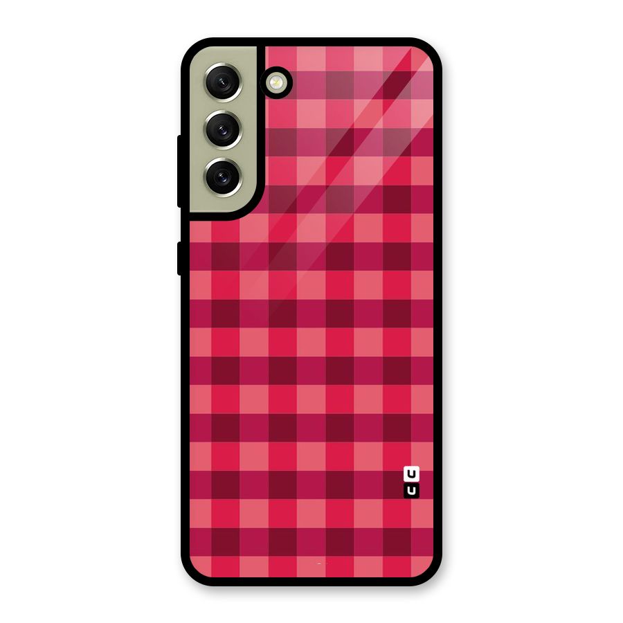 Love Checks Glass Back Case for Galaxy S21 FE 5G