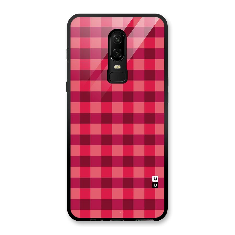 Love Checks Glass Back Case for OnePlus 6
