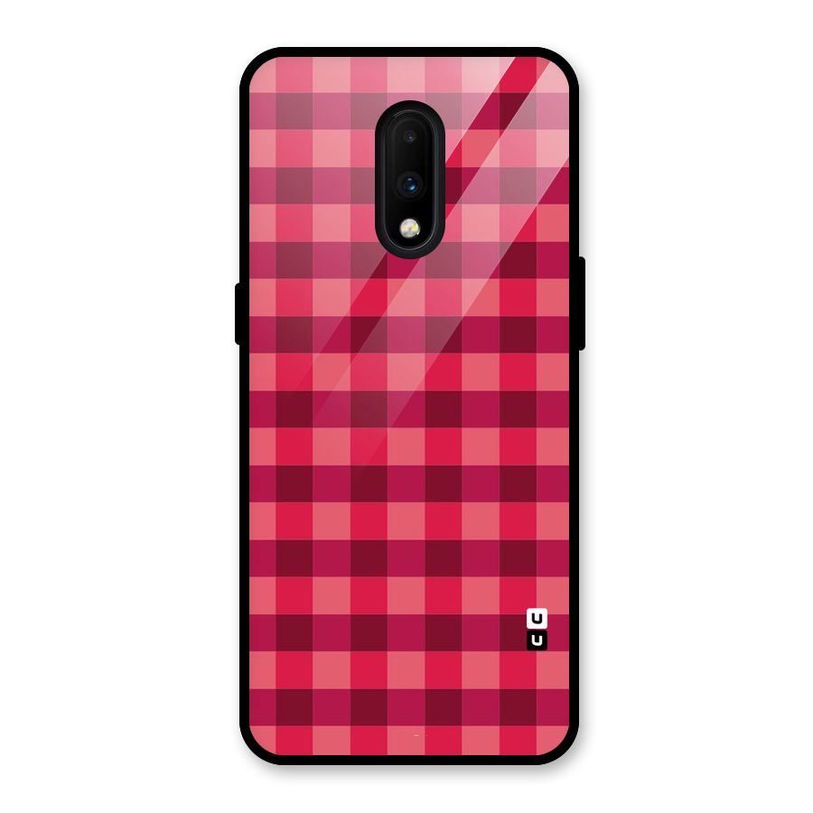 Love Checks Glass Back Case for OnePlus 7