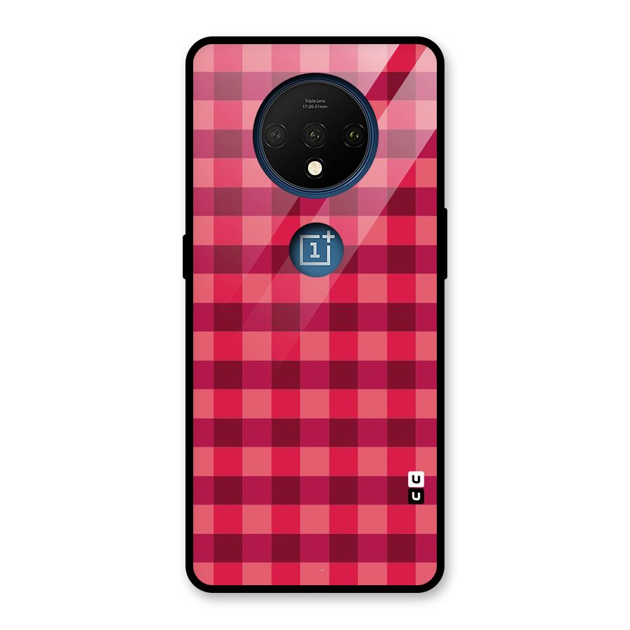 Love Checks Glass Back Case for OnePlus 7T
