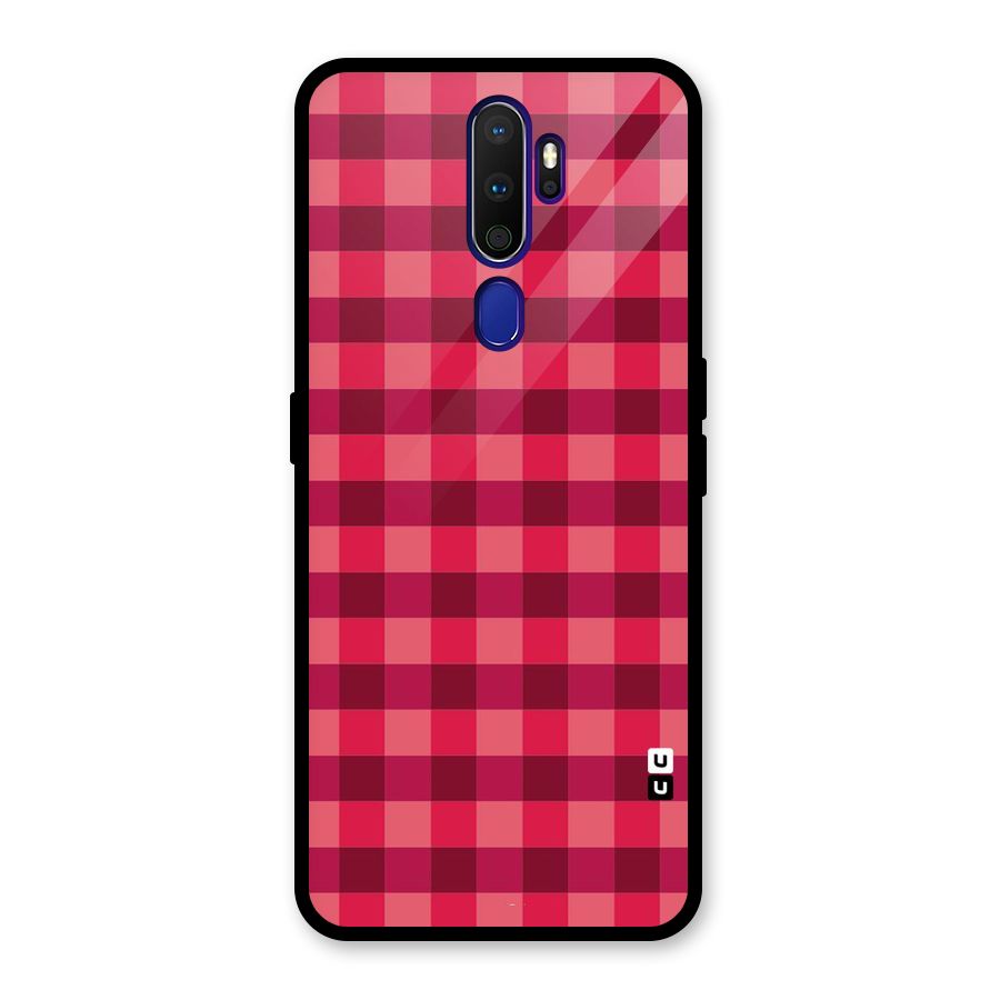 Love Checks Glass Back Case for Oppo A9 (2020)
