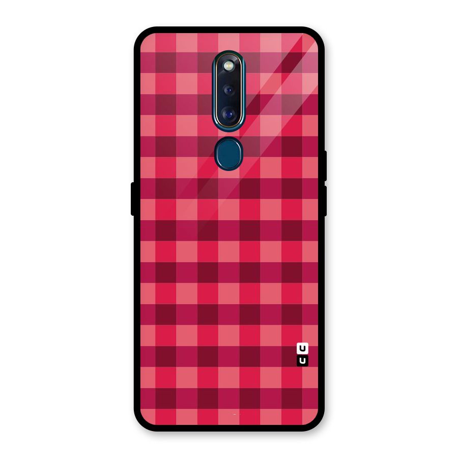 Love Checks Glass Back Case for Oppo F11 Pro