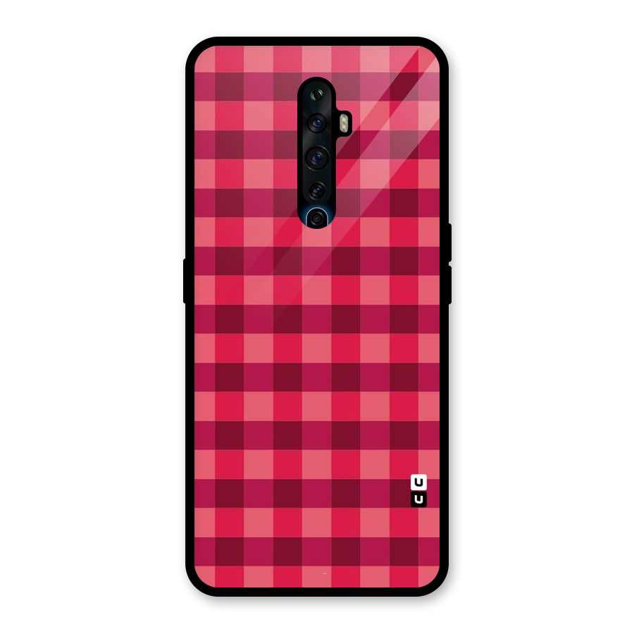 Love Checks Glass Back Case for Oppo Reno2 Z