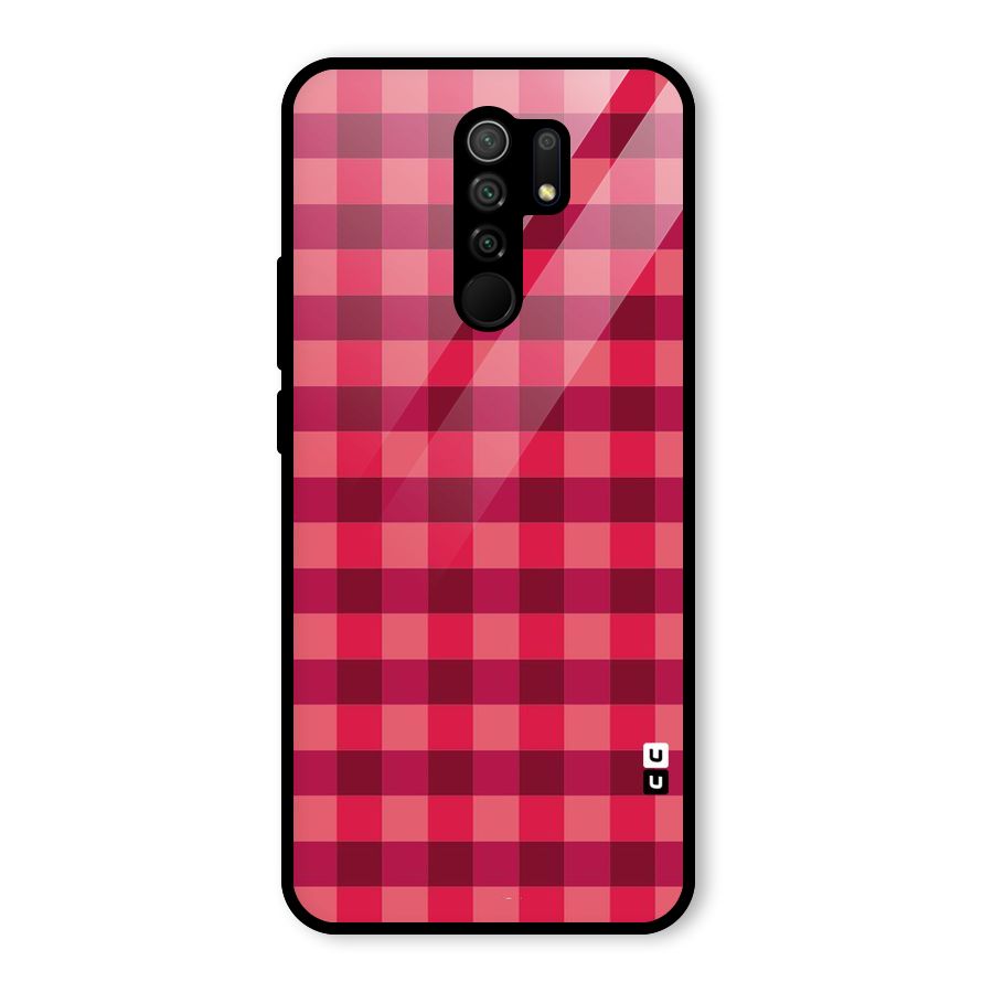 Love Checks Glass Back Case for Poco M2