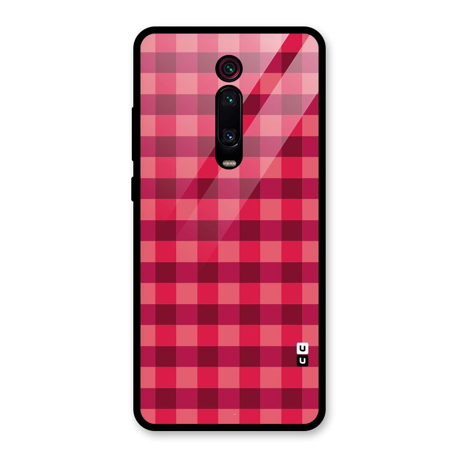 Love Checks Glass Back Case for Redmi K20