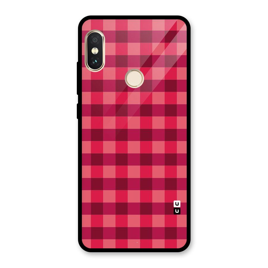 Love Checks Glass Back Case for Redmi Note 5 Pro