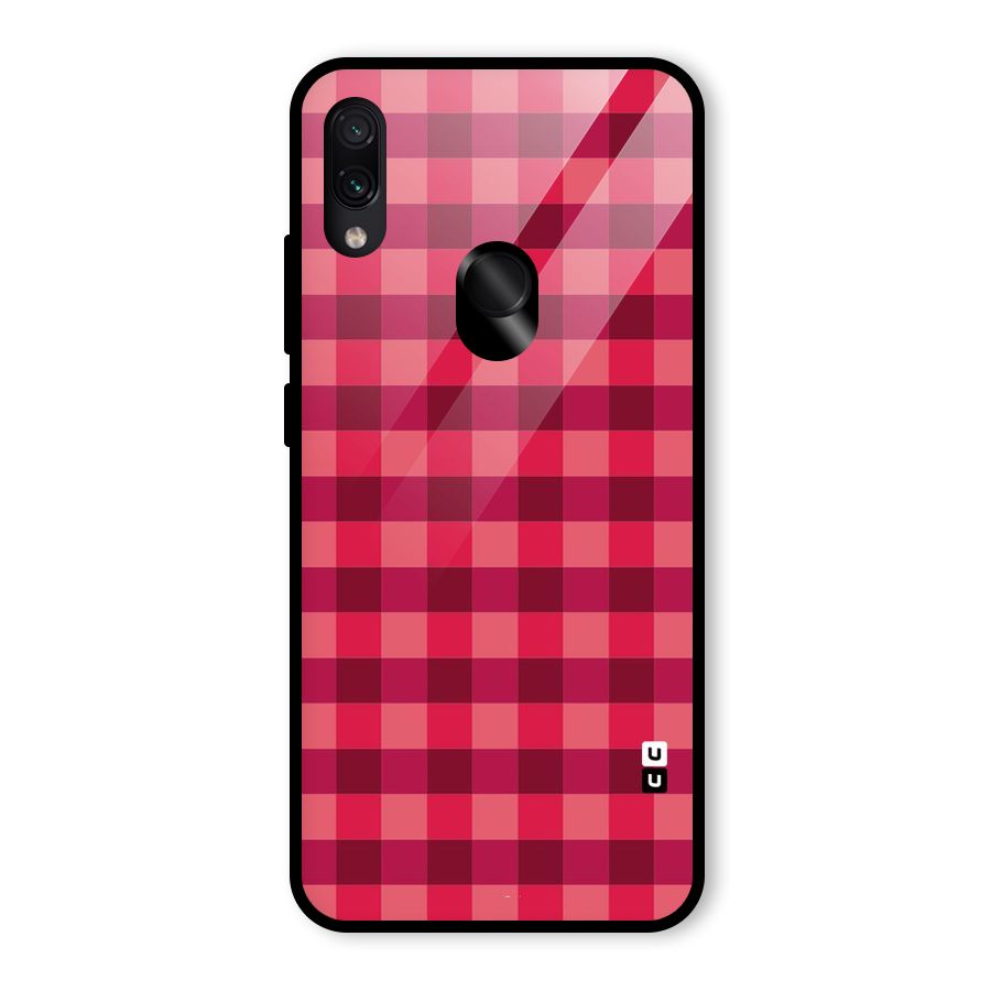 Love Checks Glass Back Case for Redmi Note 7 Pro