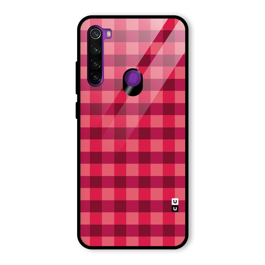 Love Checks Glass Back Case for Redmi Note 8