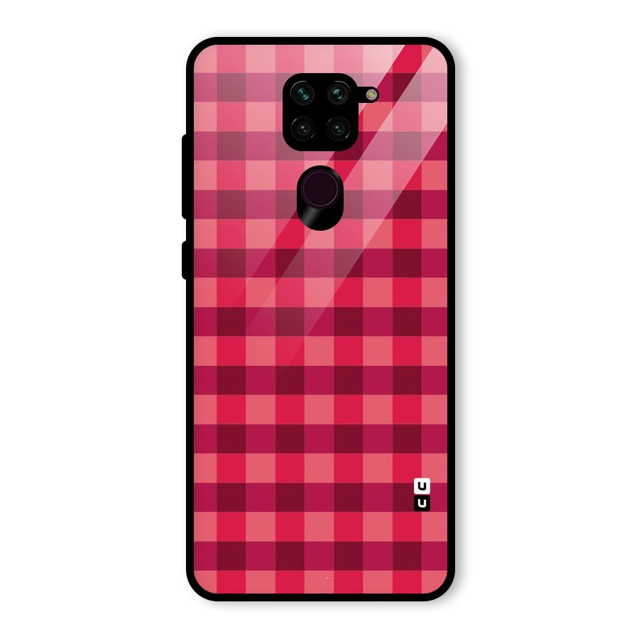 Love Checks Glass Back Case for Redmi Note 9