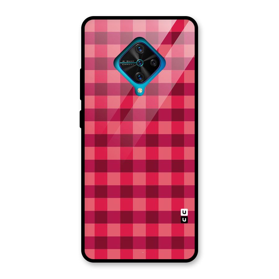 Love Checks Glass Back Case for Vivo S1 Pro