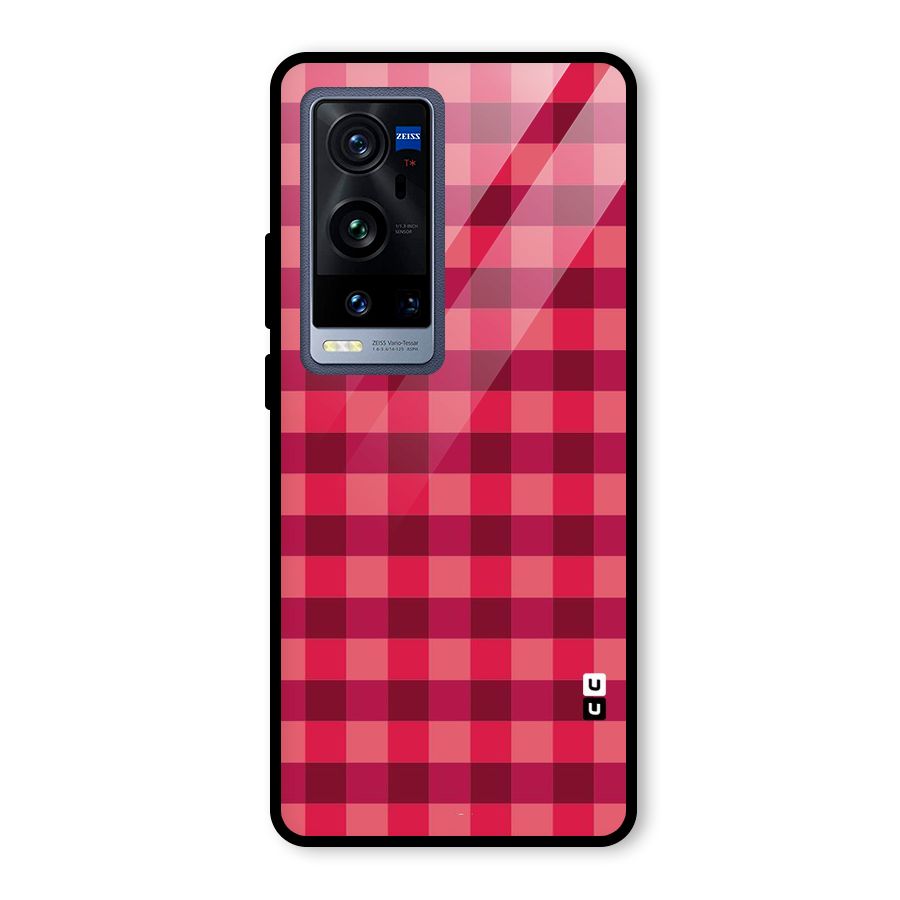 Love Checks Glass Back Case for Vivo X60 Pro Plus