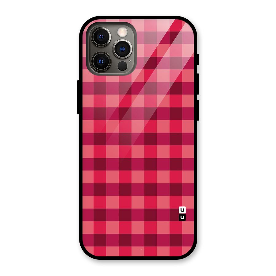 Love Checks Glass Back Case for iPhone 12 Pro