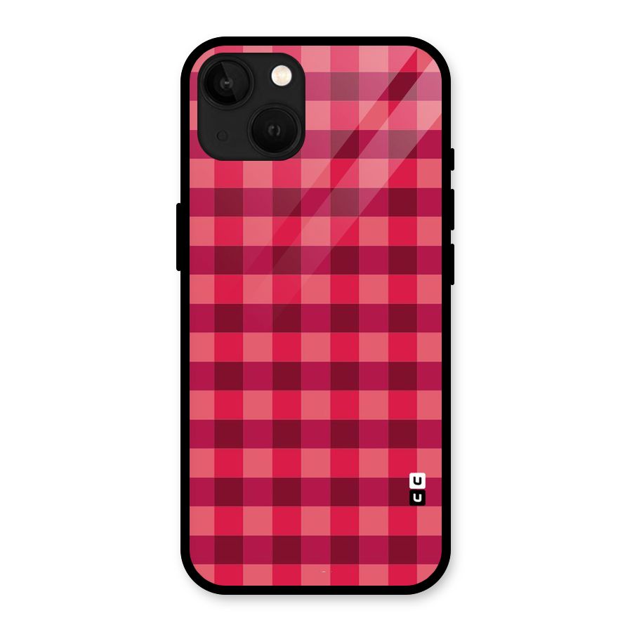 Love Checks Glass Back Case for iPhone 13