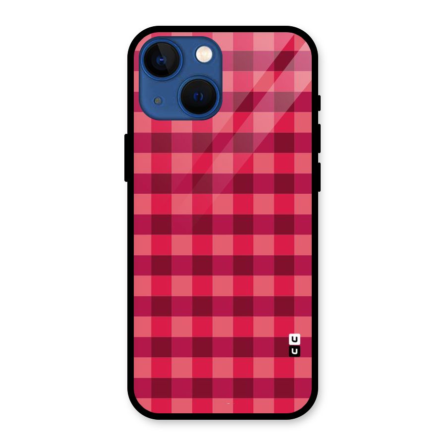 Love Checks Glass Back Case for iPhone 13 Mini