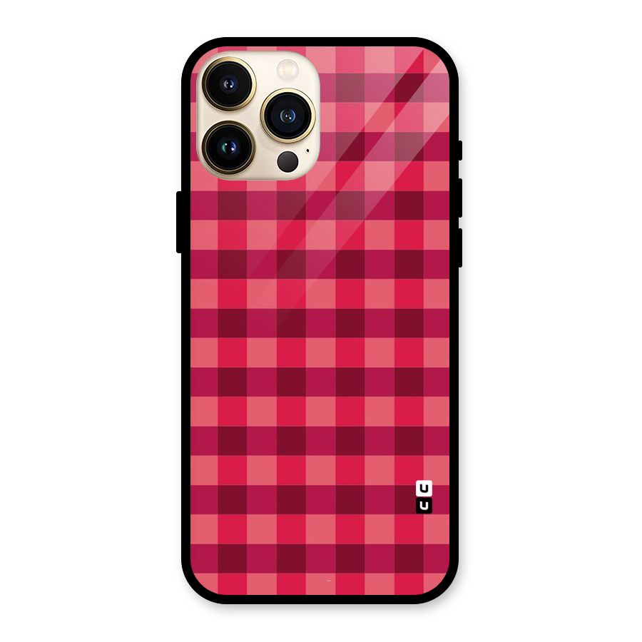 Love Checks Glass Back Case for iPhone 13 Pro Max