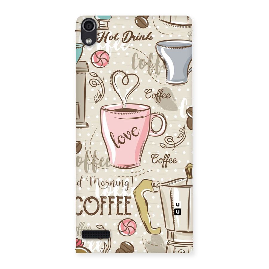 Love Coffee Design Back Case for Ascend P6