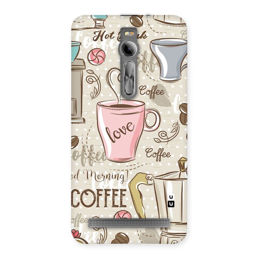 Love Coffee Design Back Case for Asus Zenfone 2